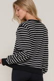 Striped Crew Neck Sweatshirt