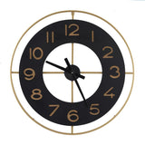 GOLD METAL WALL CLOCK WITH GOLD ACCENTS