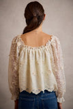 Floral Lace Long Sleeve Blouse