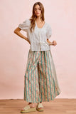 Floral Print Wide Leg Pants