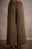 Wide Leg Leopard Print Pants