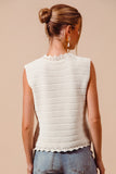 Buttoned Front Sweater Vest