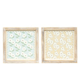 10x10x1.5 rvs wood frame sign (FLOWER) multi