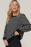 Striped Crew Neck Sweatshirt