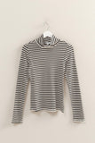 Fitted Striped Turtleneck