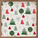 Pattern Red And Green Christmas Trees 8x8