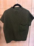 Short Sleeve Mock Neck Sweater