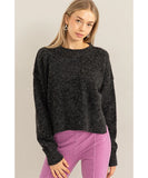 Reverse Seam Sweater in Black