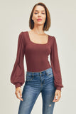 Double Layer Square Neck Top