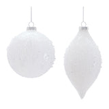 White Glitter Ornament