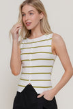 Striped Boat Neck Top