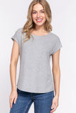 Ribbed Dolman Sleeve Top