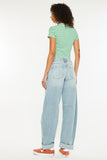 Low Slung Barrel Leg Jeans