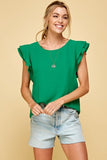 Summer Flutter Sleeve Blouse