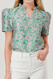 Textured Floral Top