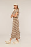 Striped Knit Midi Dress