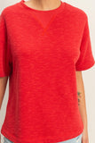 Short Sleeve Crew Neck Top