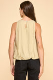 Puff Waist Linen Top