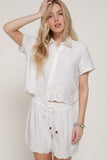 Short Sleeve Eyelet Top
