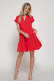 Short Sleevedolman Short Sleeve Ruffled Lyocell Mini Dress Fabric Contents Fabric: Tencel  Ruffle Ly