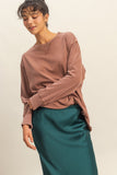 Dropped Shoulder Long Sleeve T-Shirt