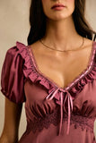 V-Neck Satin Slip Dress