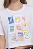 Short Sleeve Graphic Cropped Tee