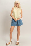 Sleeveless Eyelet Top
