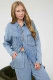 Washed Chambray Long Sleeve Shirt