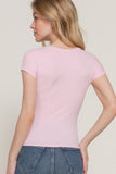 Crew Neck Ribbed Top