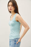 Ribbed Scoop Neck Tank