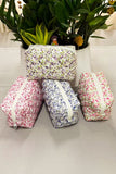 Ditsy Quilted Floral Cosmetic Pouch Bag