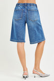 E-band Midrise Relaxed Jorts Side Pinstripe Detail