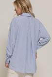 Long Sleeve Oversize Stripe Shirt