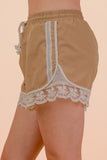 Lace Trim Activewear Shorts