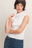 Sleeveless Mock Neck Top