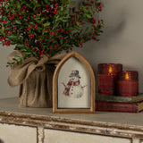 Snowman Framed Tabletop Sign