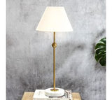 Brush Gold Lamp Marble Base Lamp