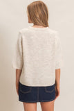 Short Sleeve Button-Up Cardigan