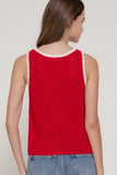 Sleeveless Jacquard Sweater