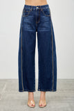 High Rise Low Curve Barrel Leg Jeans