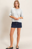 Short Sleeve Button-Up Cardigan