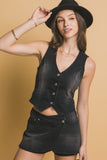 V-Neck Denim Vest