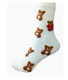 Teddy Bear Sock With Heart