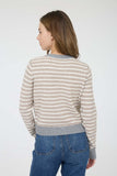 Striped Colorblock Knit Cardigan