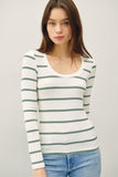 Classic Scoop Neck Long Sleeve Top
