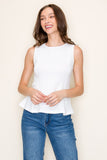 Cloudy Knit Peplum Top