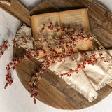 Draping Red Glitter Buds
