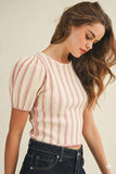 Soft Daydream Puff Sleeve Knit Top