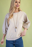 Mixed Fabric Top